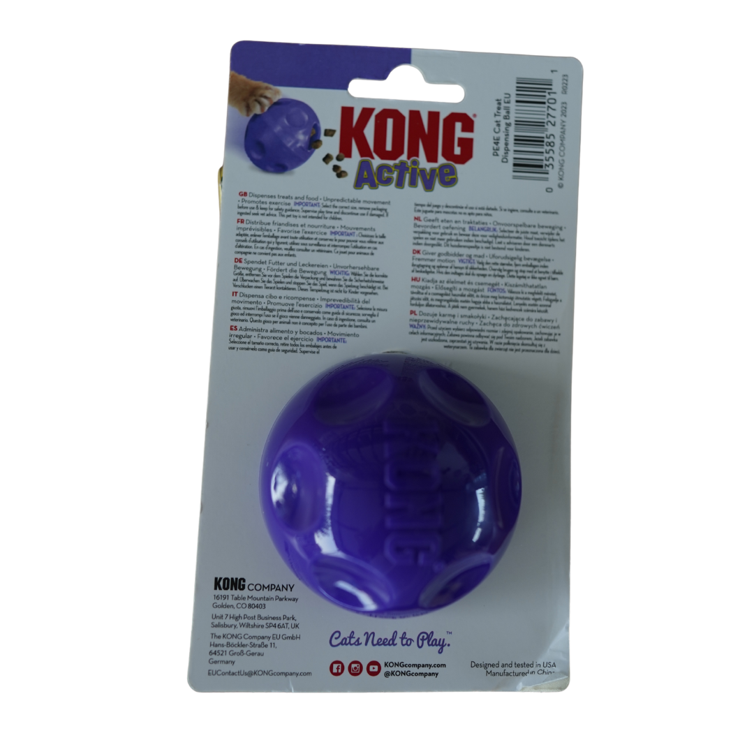 KONG Active Ball para Gatos, Pelota Interactiva para Premios