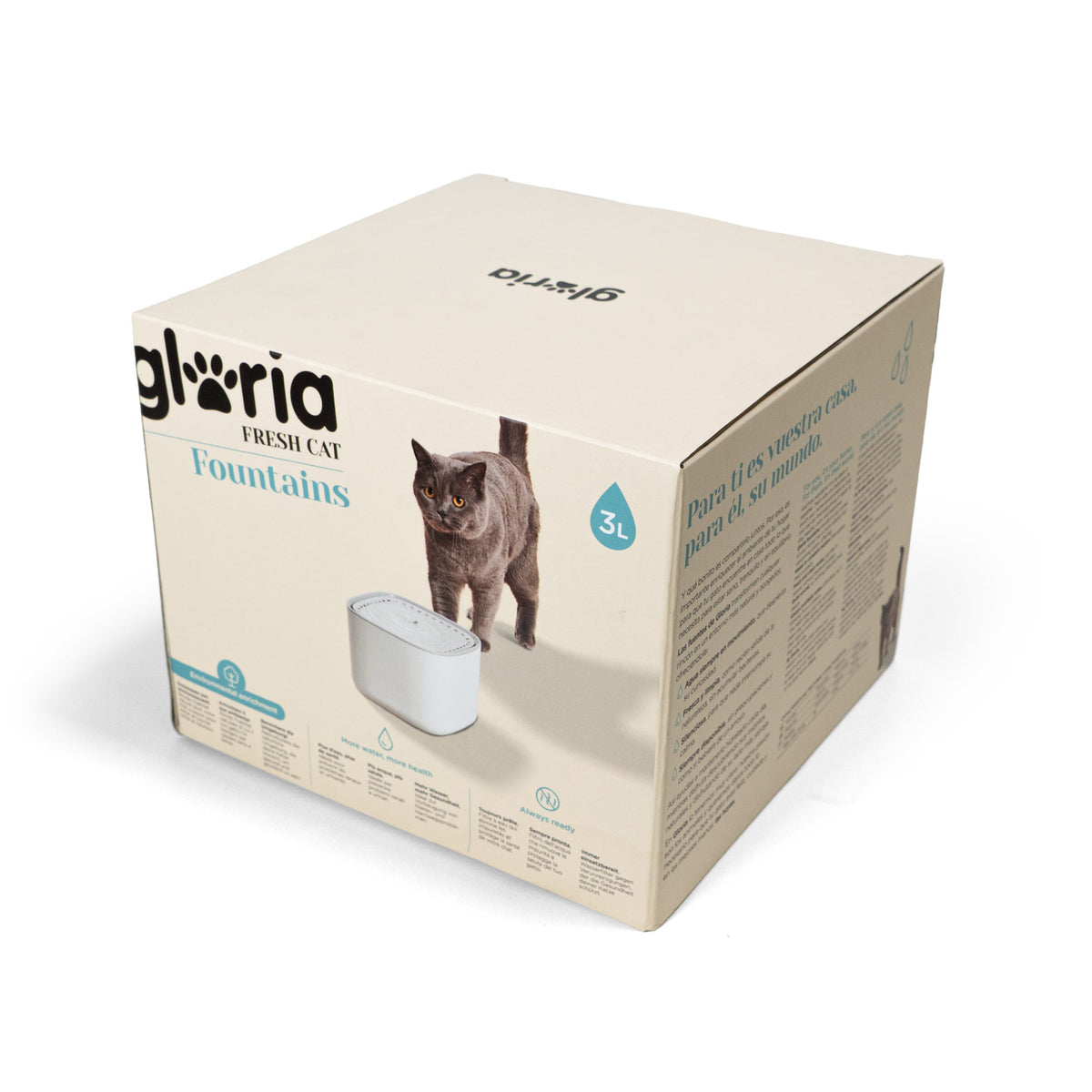 Fuente de Agua con Filtro para Gatos y Perros