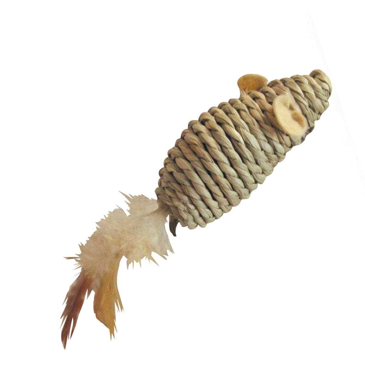 Ratón de Seagrass con Plumas para Gatos